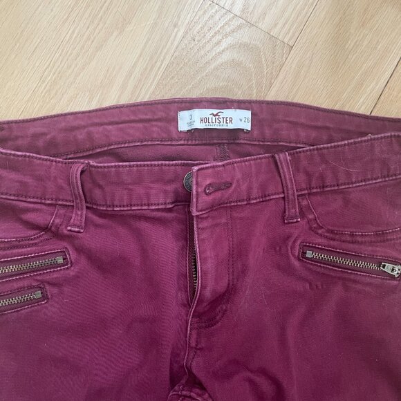 Hollister - Burgundy Skinny Jeans - Picture 2 of 2